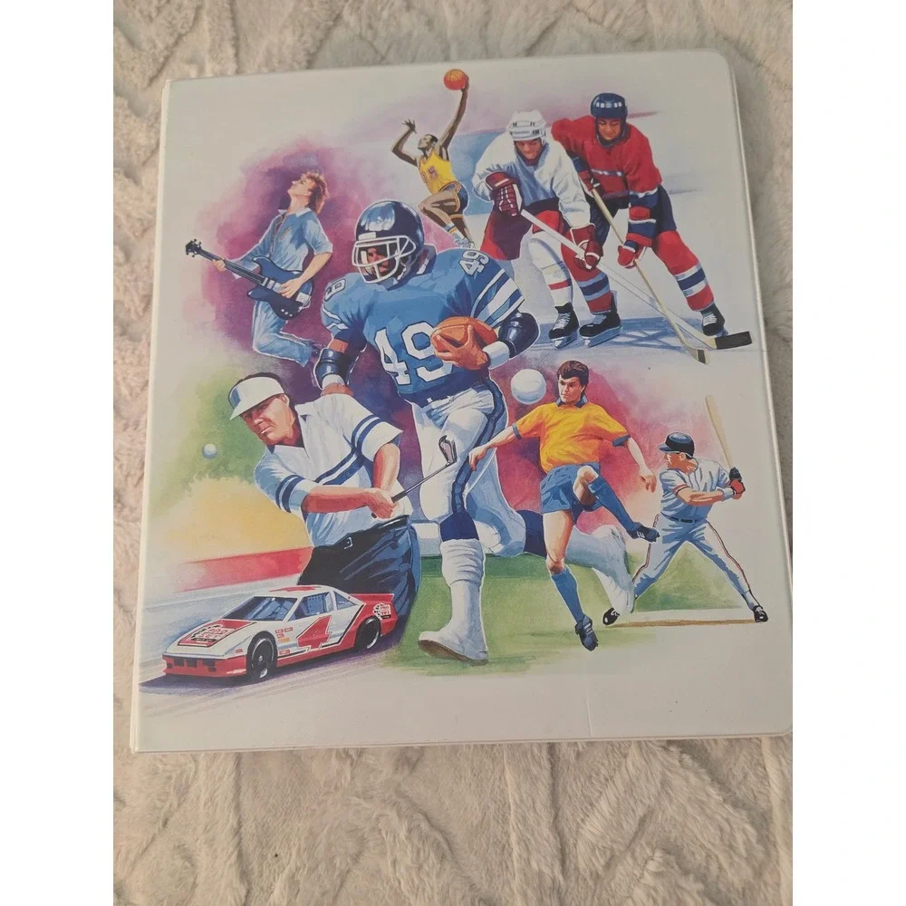 Vintage 1991 Pro Set Official Card Collectors Album Multi-Sport 3-Ring Binder
